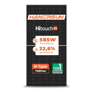 Painel Solar Hanersun HN18N-72H585W HITOUCH 5N 585W N-TYPE MONO