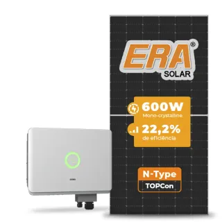 Gerador de Energia Solar On Grid SAJ Laje inclinação SGF 8,40KWP ERA N-TYPE MONO 600W SAJ R5 8KW 2MPPT MONO 220V
