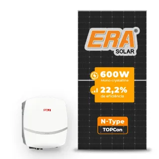 Gerador de Energia Solar On Grid SAJ Laje inclinação SGF 6,00KWP ERA N-TYPE MONO 600W SAJ R5 6KW 2MPPT MONO 220V