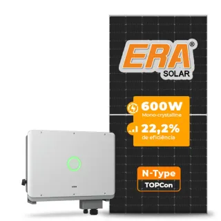 Gerador de Energia Solar On Grid SAJ Laje inclinação SGF 31,20KWP ERA N-TYPE MONO 600W SAJ T3 30KW 2MPPT TRIF 380V