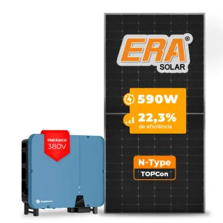 Gerador de Energia Solar On Grid Solplanet Sem Estrutura SGF 30,68KWP ERA N-TYPE MONO 590W ASW 30KW 3MPPT TRIF 380V