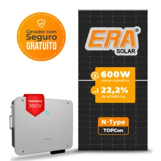 Gerador de Energia Solar Grid Zero Sungrow Sem Estrutura SGF 50,40KWP ERA N-TYPE MONO 600W SG P2 50KW 4MPPT TRIF 380V