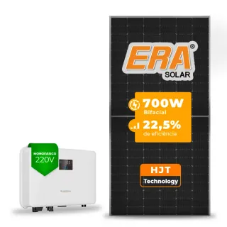 Gerador de Energia Solar On Grid Sungrow Sem Estrutura SGF 3,50KWP ERA HJT BIFACIAL 700W SG RS-L 3KW 1MPPT MONO 220V