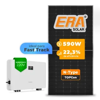 Gerador de Energia Solar On Grid Sungrow Sem Estrutura SGF 5,90KWP ERA N-TYPE MONO 590W SG RS-L 7.5KW 2MPPT FAST TRACK MONO 220V