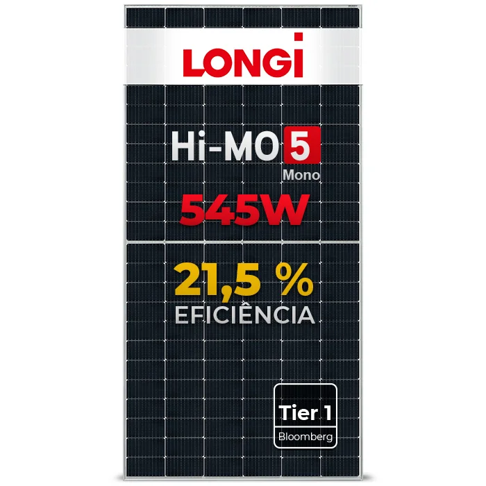 Categorias Painel Solar Longi LR5-72HPH-545M HI-MO 5M 545W MONO HALF CELL