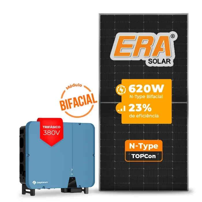 Gerador de Energia Solar On Grid Solplanet Sem Estrutura SGF 39,68KWP ERA BIFACIAL 620W ASW 30KW 3MPPT TRIF 380V