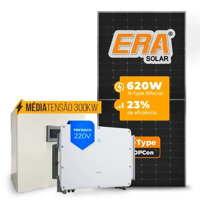 Gerador de Energia Solar Mercado Livre Sungrow Média Tensão Sem Estrutura SGF 138,88KWP ERA N-TYPE MONO 620W SG 75KW 7MPPT TRIF 220V