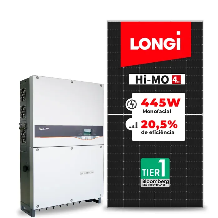 Gerador de Energia Solar On Grid Sungrow Telhado Metálico Mini Trilho SGF  SG60KTL 60KW 1MPPT TRIF 380V