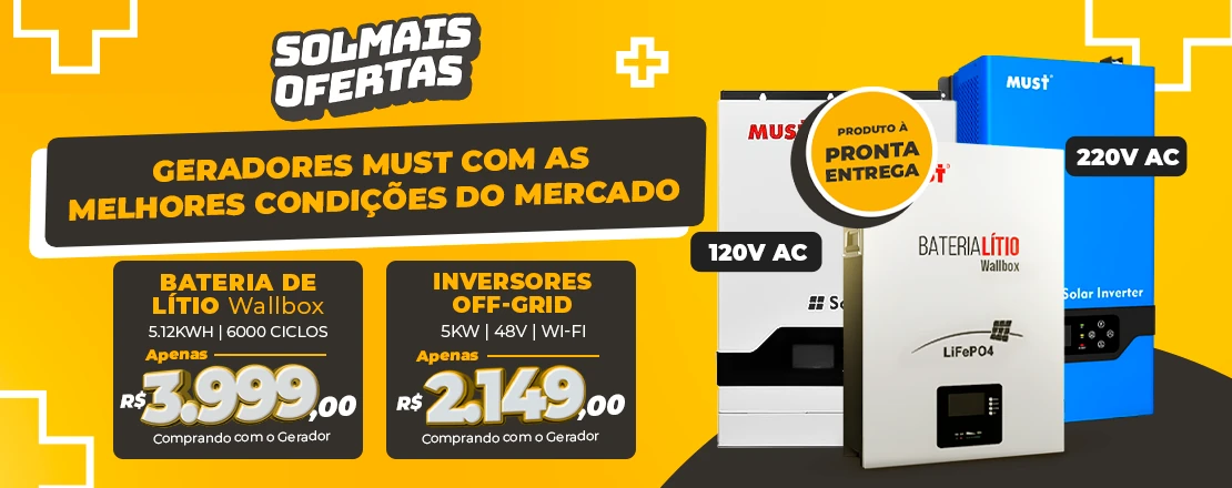 Inversores Off-Grid Must com as melhores condições do mercado