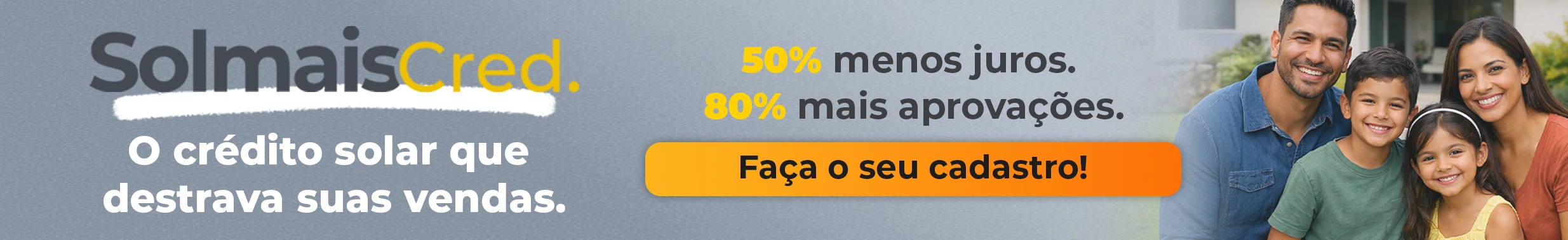 50% menos juros, 80% mais aprovações