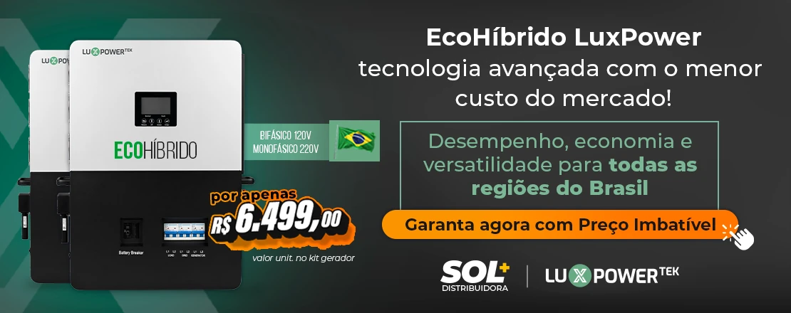 Tenha tecnologia avançada com o menor custo do mercado, o Inversor Hibrído projetado para todas as regiões do Brasil.