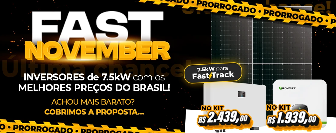 Inversores de 7.5kW com os melhores preços do Brasil