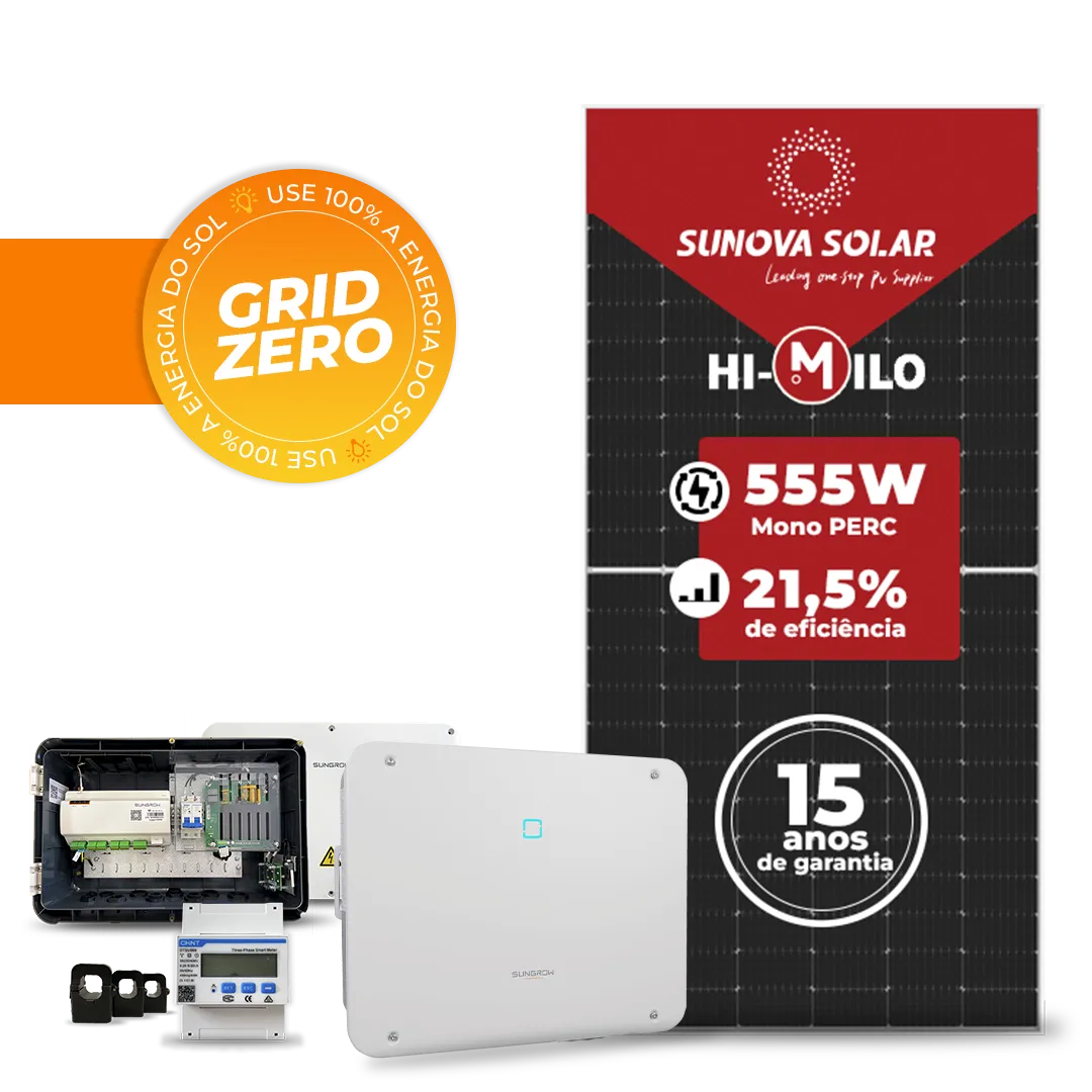 Gerador de Energia Solar Grid Zero Sungrow Solo Mesa 8 Painéis | Solmais