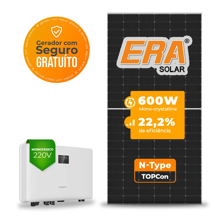 Gerador De Energia Solar On Grid Sungrow Telhado Cerâmico Gancho Solmais